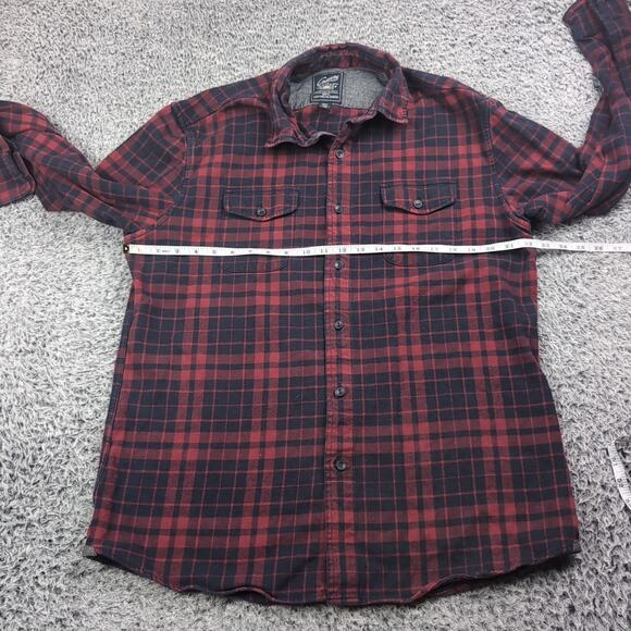 Grayers Shirt Men Large Red Blue Heritage Flannel Long Sleeve Button Up Casual - Picture 3 of 6
